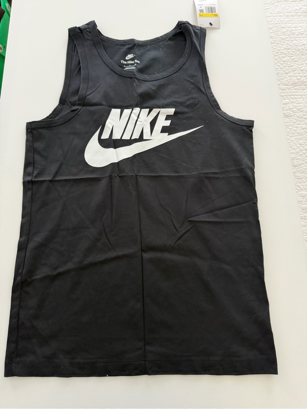Nike Black Tank with White Swoosh Logo